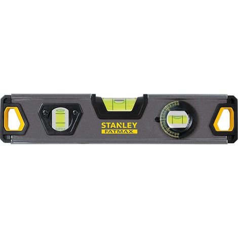 Stanley – Règle à niveau torpedo 23cm – XTHT042495 – Aluminium noir – Base magnétique pour précision – Poids léger 170g
