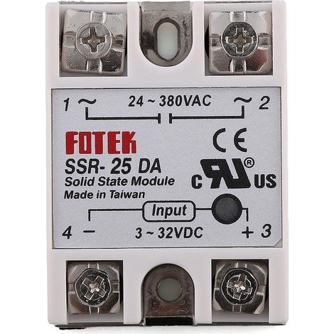 Solid State Relay Single-Phase SSR-25DA Solid State Relay DC-AC Output 24-380V AC 25A-100A Solid State Relay for Industrial Automation Devices Computer Peripheral Connection (1/5)