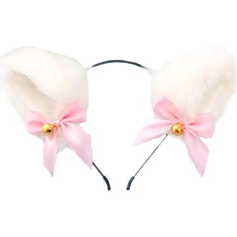 Serre-tête oreilles de chat Cosplay pour fille, accessoire déguisement mignon peluche (1/5)