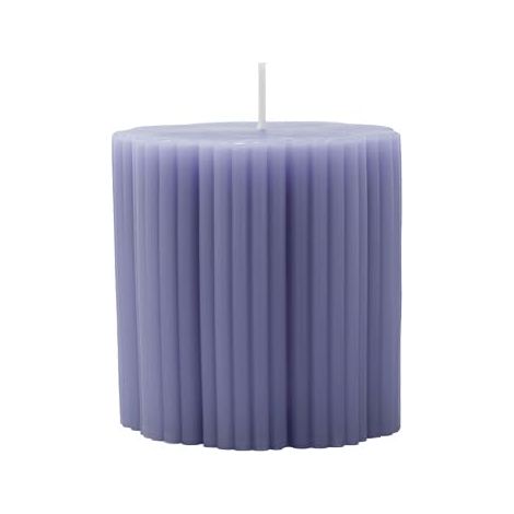 grosse bougie, dimensions : env. 7,5 7,5 cm, bleu, bougie décorative au charme floral, cire de couleur vive (paraffine) (1/3)