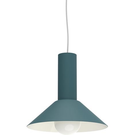LUMICOM VERA Lampada a Sospensione, 1xE27, max 42W, metallo, blu mediterraneo, D.25cm