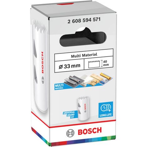 Bosch Lochsäge mit Gewinde Multi Material, 33 x 40 mm