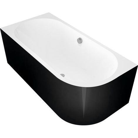 VIVA L MONOLITH Bain asymétrique 170x75x60cm, blanc/noir