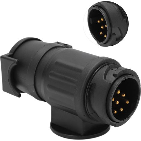 Adaptateur de connecteur de remorque 13 broches vers 7 broches, robuste et étanche, pour camping-cars, caravanes et bateaux (prise UE). (1/5)