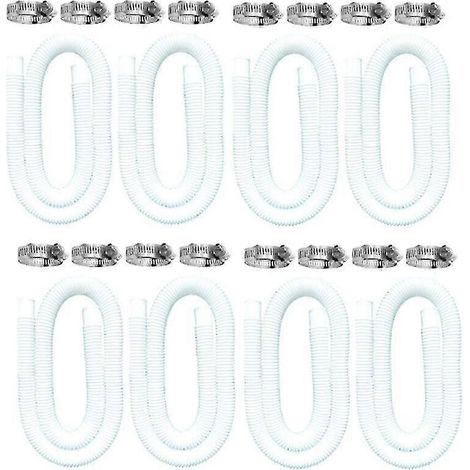 Vtizikl Tuyau de rechange pour piscine, diamètre 1,25 pouce, accessoire pour pompe de piscine, tuyau de rechange de 59 pouces de long pour piscines hors sol (1/4)