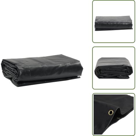 The Living Store Lona gris antracita 1,5x6 m 650 g/m² - Lona gris