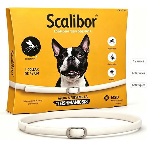 Collier Anti-Parasites pour Chien 48cm - Protection Anti-Puces et Anti-Tiques, Efficacité 12 Mois (1/4)