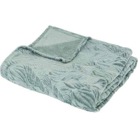 Atmosphera Ryo plaid bleu givré 180x230 cm élégant (1/5)