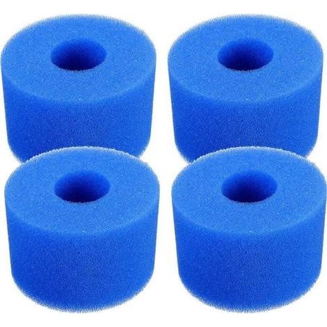 Lot de 4 cartouches de filtre pour spa Intex Pure Spa réutilisables et lavables en mousse S1-Ywey (1/4)