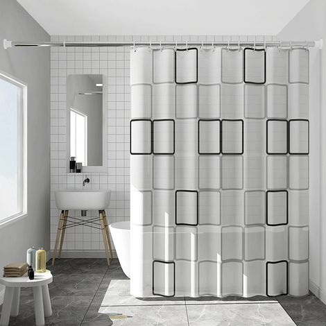 Rideau de douche (motif géométrique) 120 x 200 cm