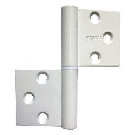 Stockman – Paumelle aluminium universelle 102 x 94 mm – Broche acier étiré bichromaté – Fourreau anti-grip en nylon – Pour porte et fenêtre (1/4)