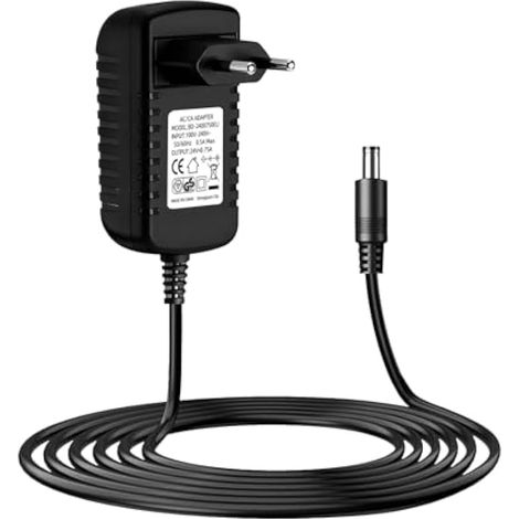 24V 0.75A Chargeur Balai Aspirateur pour Rowenta X-Pert 6.60 RH6821 RH6838 RH6837 RH6838 RH6877 RH6878 RH6879 TY6838 TY6837 TY6878 EO6838 EO6878 Adaptateur Secteur Alimentation DC 5.5 2.5mm,1.2M (1/5)