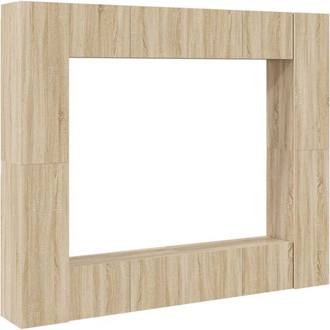 Maison Exclusive - 8-tlg. TV-Schrank-Set Sonoma-Eiche Holzwerksto