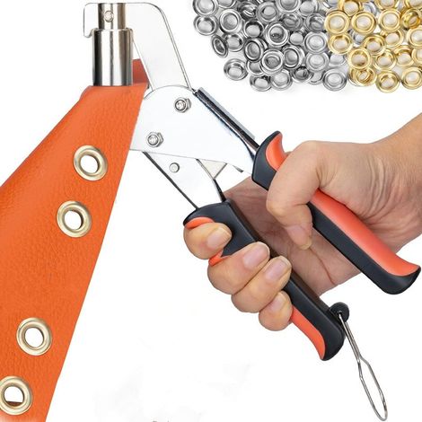 Kit œillets presse manuelle + 300 œillets, outils couture cuir (1/4)