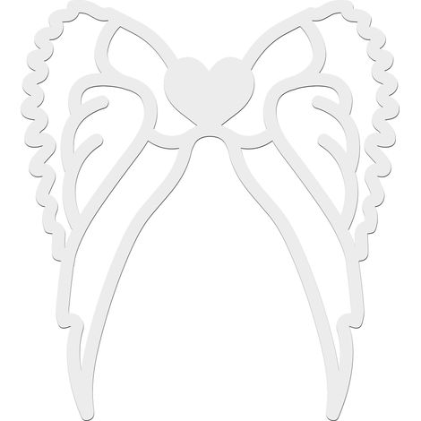 Ali d'angelo in MDF, compensato, decorazioni bianche, base in macramè, regalo per battesimo