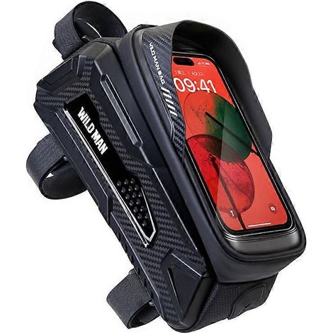 Sacoche avant rigide WILD MAN M30 1L pour VTT, en TPU, avec écran tactile, pour équipement de cyclisme M30 (noir) (1/4)