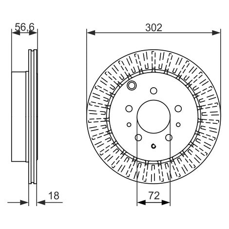 Disque de frein BOSCH 0 986 479 757 pour CX-7, MPV III - (1/2)
