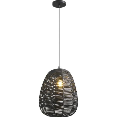 Colgante modelo Opra acabado rattan marrón 50 cm(alto)31 cm(ancho)31 cm(largo) (1/3)