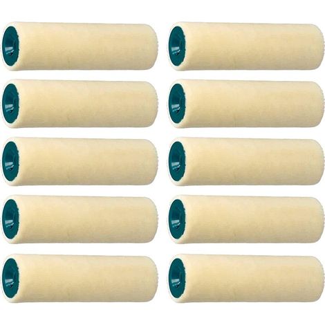 VELOURS étui de 10 petits rouleaux L.100 ROTA Laqueur Travaux soignés et tendu, Pure laine 4 mm