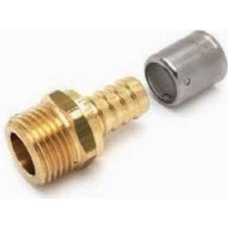 Comap P7243G - Bag of 2 - PER crimp fitting - 1/2" straight male screw-in sleeve