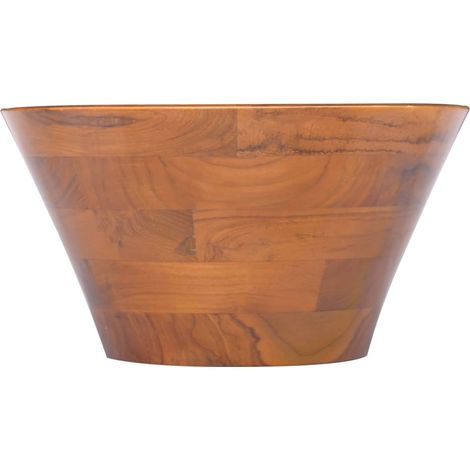 Waschbecken aus massivem Teakholz Φ40x20 cm