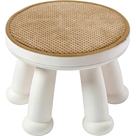 Housse De Coussin Rond, 14 x 14 Pouces Coussin De Siège Rond avec Lanières Élastiques, De Chaise Anti-Dérapant Et Doux pour Chaises De Salle À Manger, Tabourets De Bar. (1/5)