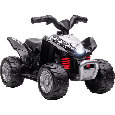 Aiyaplay – Quad électrique enfant 6V – Vitesse 2,8 km/h – Phares LED – Klaxon – Poignée antidérapante – Autonomie 45 minutes – Noir
