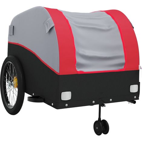 Remorque chariot transport de vélo 45 kg fer rouge (1/5)