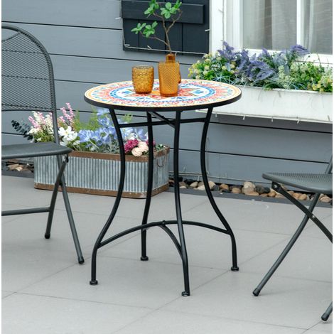 tavolo bistrot 60x71 da giardino mosaico rosso OKMYHOME (1/3)