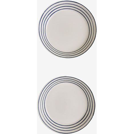 Pack de 2 assiettes creuses en new bone china Isolda SKLUM Blanc (1/5)