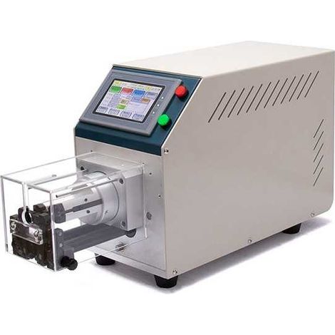 Macchina automatica per sguainatura spelatura e preparazione schermatura di cavi coassiali ad azionamento automatico (Ø0,8-7 mm) (1/2)