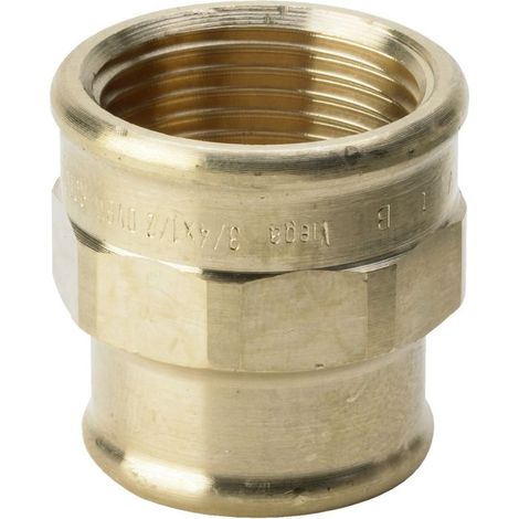 Raccord à visser laiton rouge manchon réduit 1 1/4’’ x 3/4’’ FF/FF