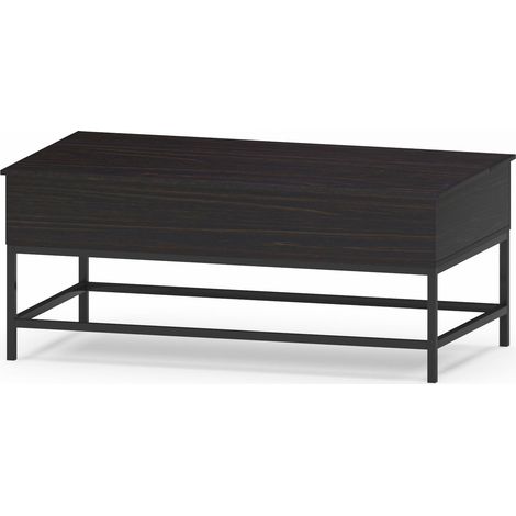 Hobag – Table basse relevable avec coffre en bois hêtre – Mécanisme en acier laqué époxy – Rangement pratique pour salon moderne