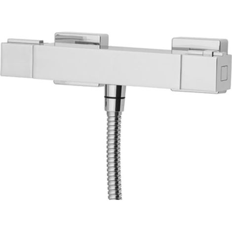 Triton Muse Square Thermostatic Bar Mixer Shower Exposed Chrome Excellente Tees