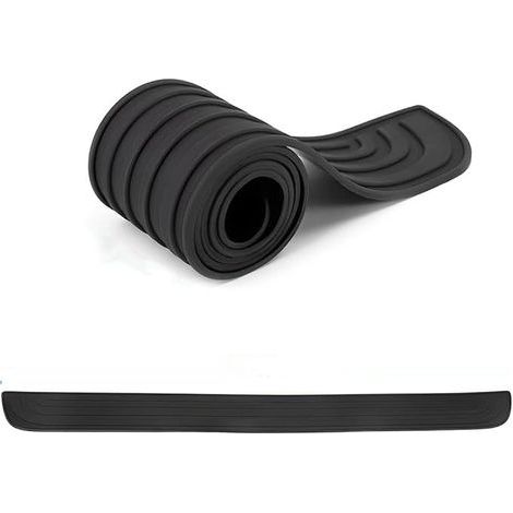 (Black/90cm x 7cm) Car Bumper Protector, Rubber Trunk Door Guard, Anti-Scratch and Anti-Slip, Suitable for Most Car Exterior Accessories (1/5)