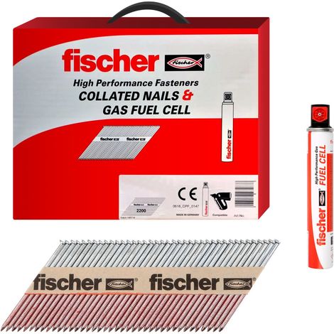 Fischer 51 x 2.8 Ring Stainless Steel Nails With Gas Qty 1100