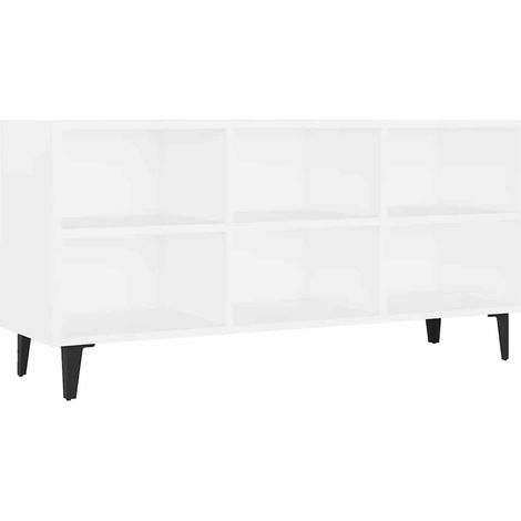 Maison Exclusive - TV-Schrank mit Metallbeinen Weiß 103,5x30x50 c