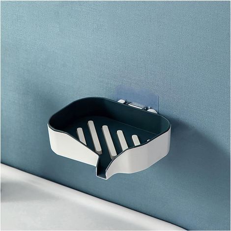 Barra de jabón, jabonera de doble capa, caja de jabón montada en la pared, soporte para jabón de desagüe de baño para baño, fregadero de cocina, jabón (1/5)