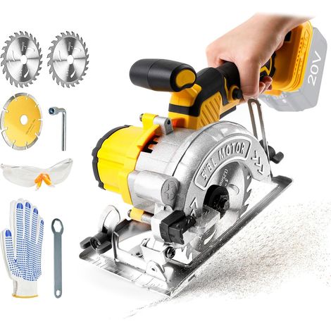 Scie circulaire sans fil DW 18 V/20 V, 6 200 tr/min, 3 lames 125 mm, profondeur de coupe 32 mm (1/5)