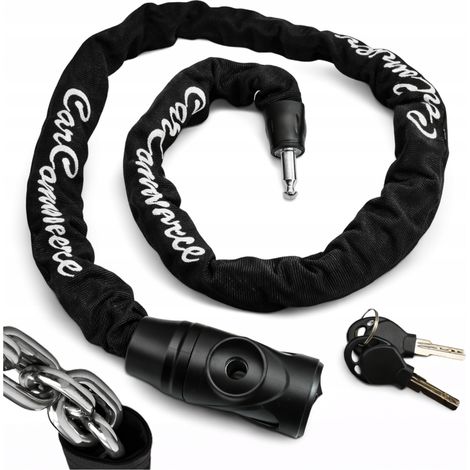 Candado antirrobo para cadena de bicicleta, color negro. (1/5)