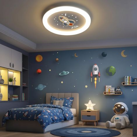 Lustre LED Rocket 49W Diametre 49cm Lumiere Gradable Blanc Bleu (1/5)