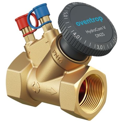 OVENTROP Valvola di bilanciamento idronico HydroCom V PN 16, DN 25, filettatura interna, Kvs: 5.9, 1062708