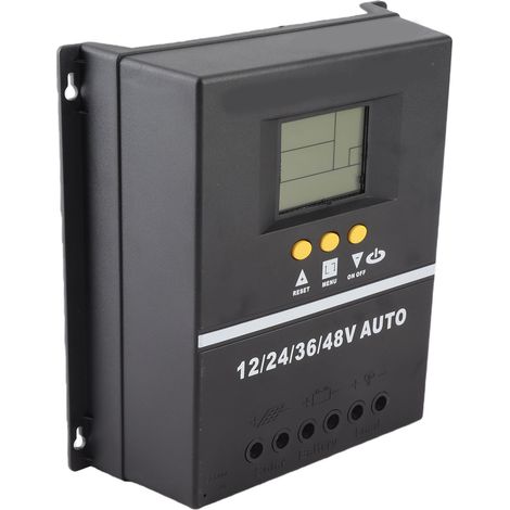 Régulateur de charge solaire MPPT 60A 12V 24V 36V 48V automatique entrée max 100V 2 ports USB pour panneau solaire (1/5)