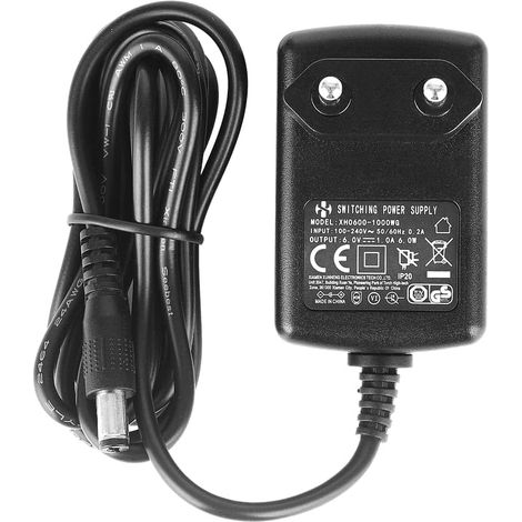 DC Power Adapter 6V 1A 1000mA 5.5mm x 2.1mm Plug with 3.5mm x 1.35mm Plug 4.0mm x 1.7mm (1/5)