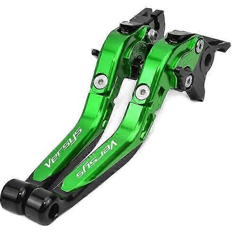 Leviers de frein et d'embrayage pour motos Kawasaki Versys 650 et Versys 1000 (2015-2019) - Accessoires pour leviers extensibles et réglables - Cylindres de frein (GN-GN-BK)