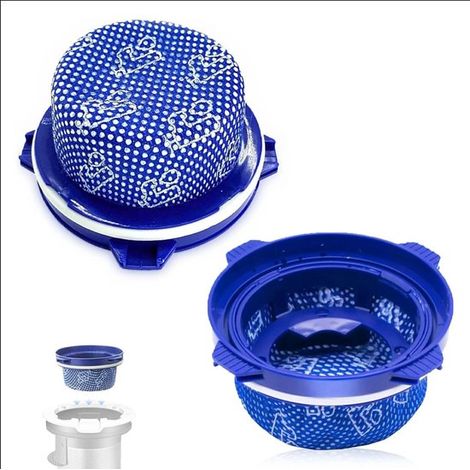 Set di filtri in due parti, adatto agli aspirapolvere Samsung Jet 90 Pet Extra / 90 Complete / 75 Complete / 75 Pet / Jet 75 / Jet 70 / Jet 60, con filtri di ricambio lavabili. (1/4)