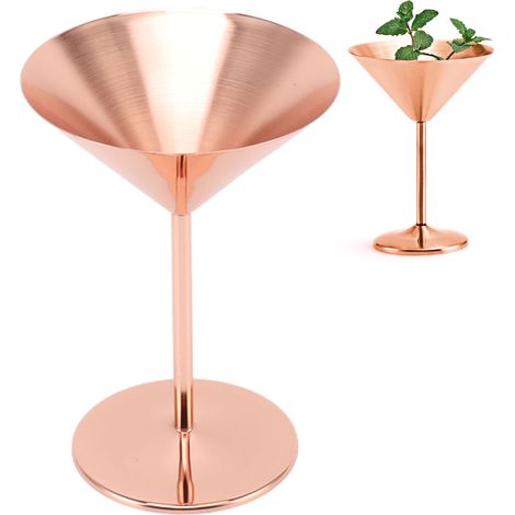 Verre à pied en acier inoxydable 304, verre à cocktail, verre à martini original (1/5)
