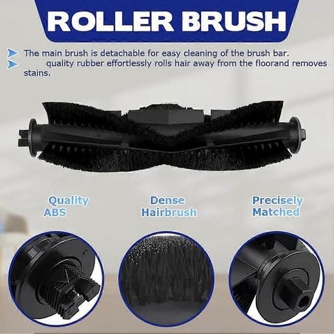 Pièces de rechange pour aspirateurs robots iLife T10s : brosse principale latérale, filtre HEPA et accessoires.