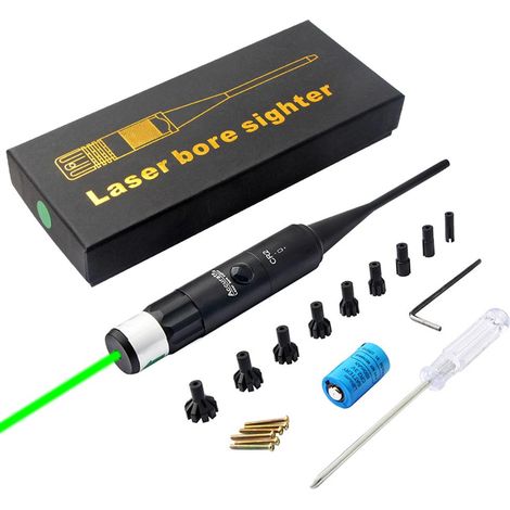 Kit de Visée Laser Vert pour Calibres 0.177 à 0.50 avec 9 Adaptateurs et Interrupteur à Gros Bouton (1/5)