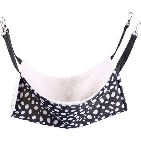 Hängematte für Kleintiere, Tiger- und weißes Fleece-Design, Hängekäfig, für Katze, Kaninchen, Frettchen (1/5)